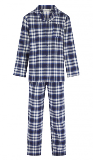 Walker Reid Blue Checked Pyjama